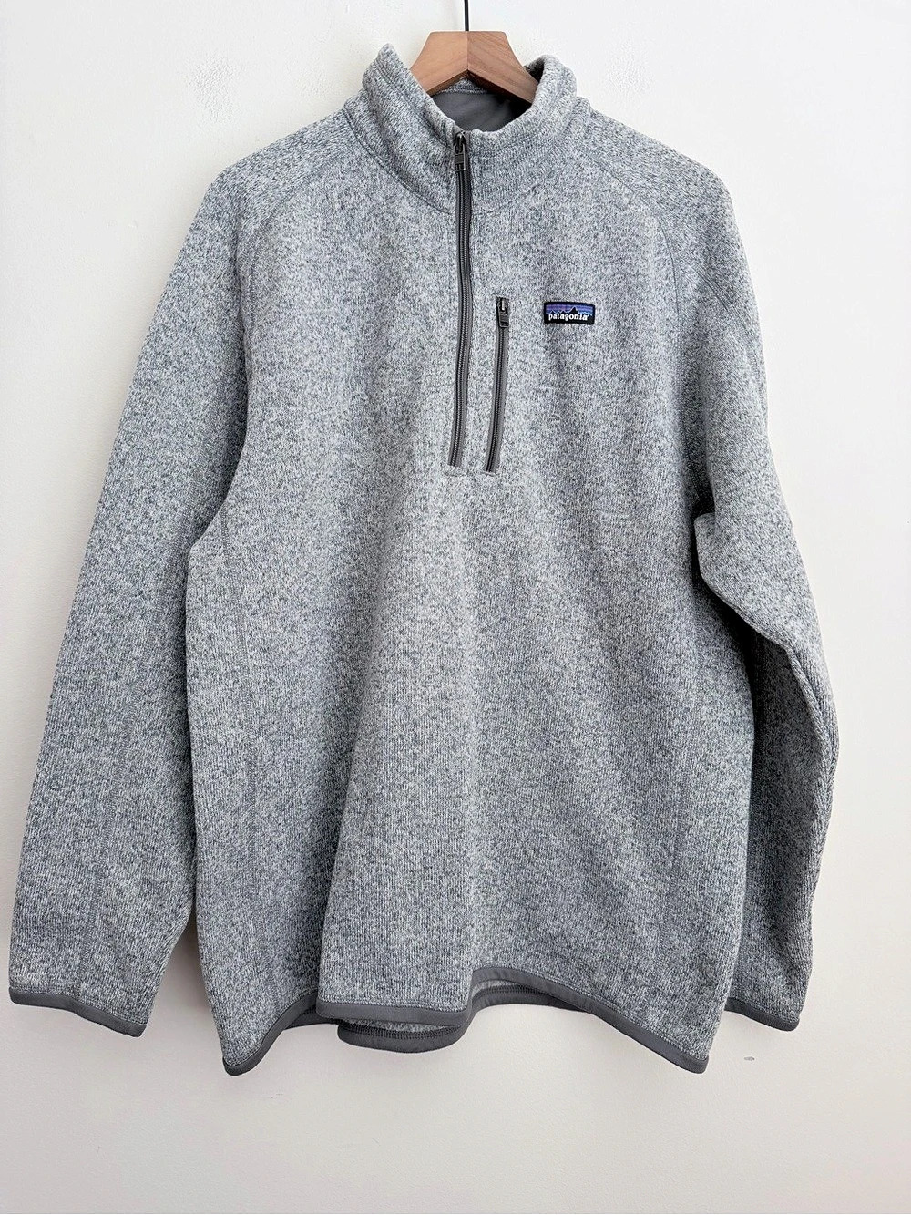 Patagonia Men's Better Sweater 1/4-Zip Fleece Pullover Gray XL